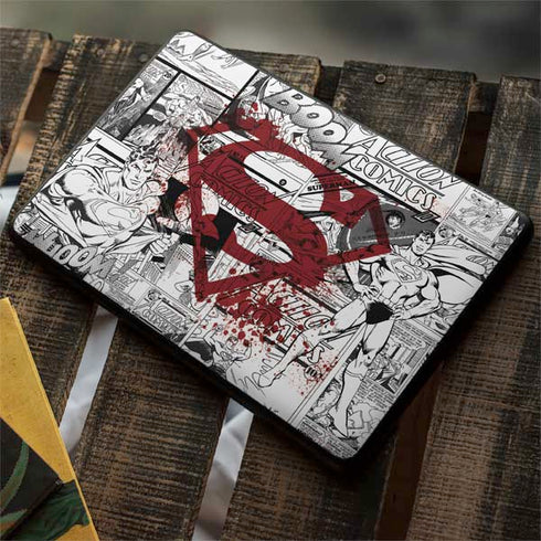 DC Comics Superman Comic Pattern Logo in Red Google Pixelbook Go Skin